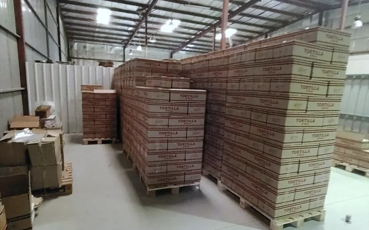 Export cargo staged and wrapped at the MASA China warehouse before container loading