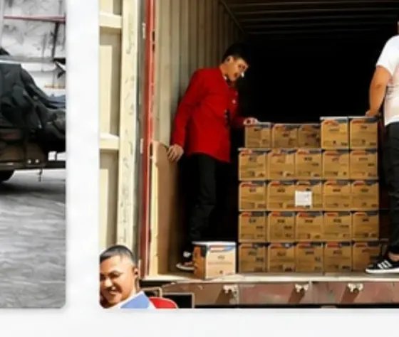 Consolidated cargo loaded into the export container