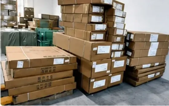 Supplier cargo received at the China warehouse operations