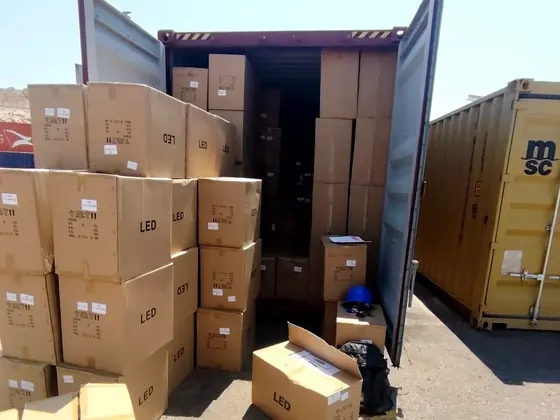 One controlled shipment ready for international transport
